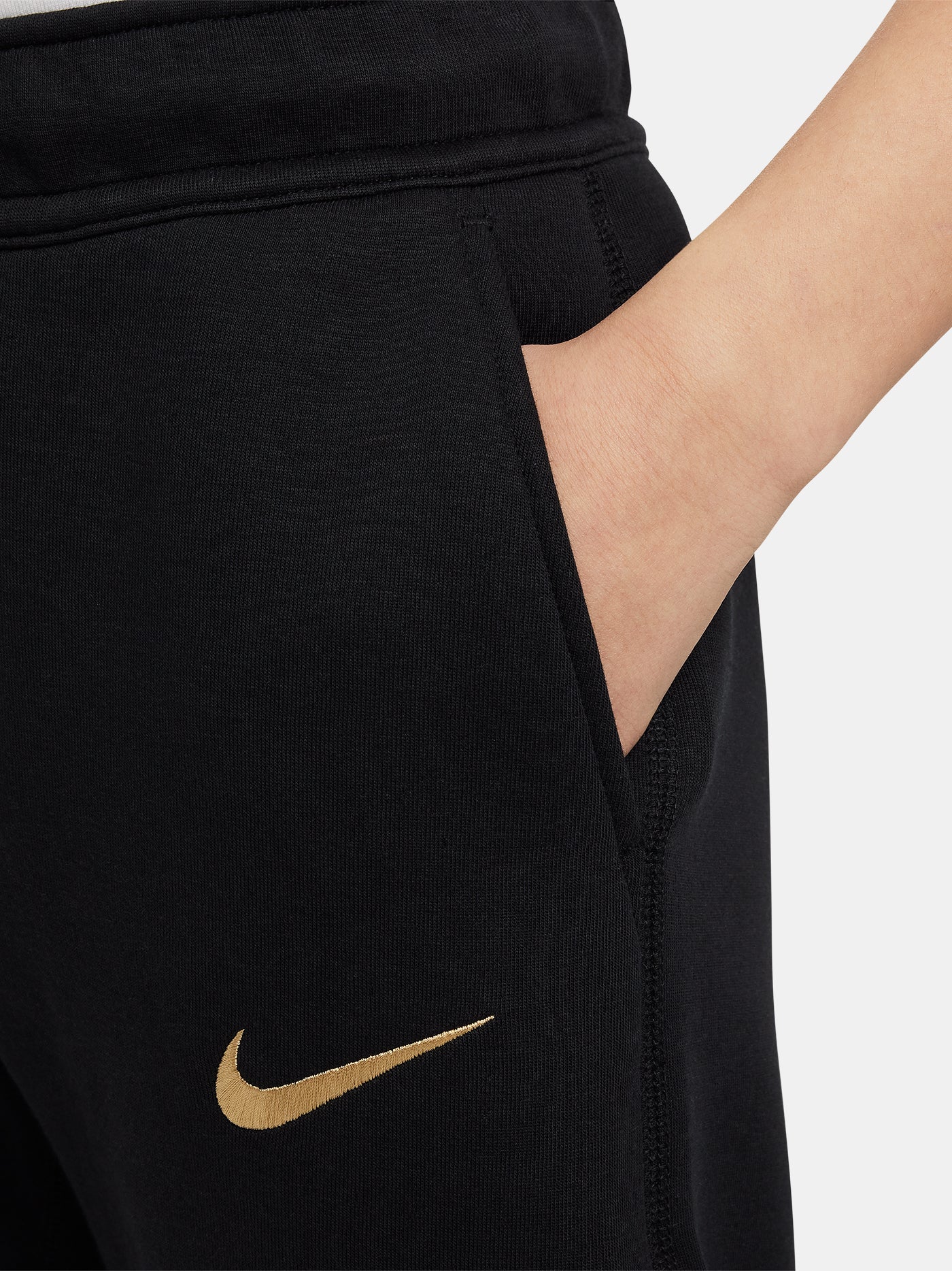 Pantalons tech fleece negres Barça Nike - Júnior