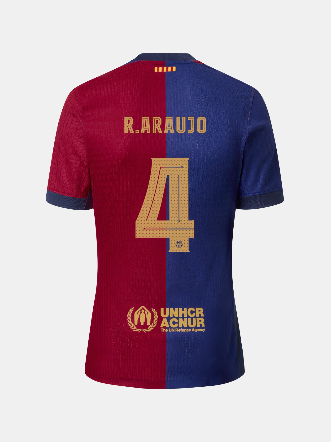 R. ARAUJO |  Conjunto niño/a  pequeño/aprimera equipación  24/25 FC Barcelona