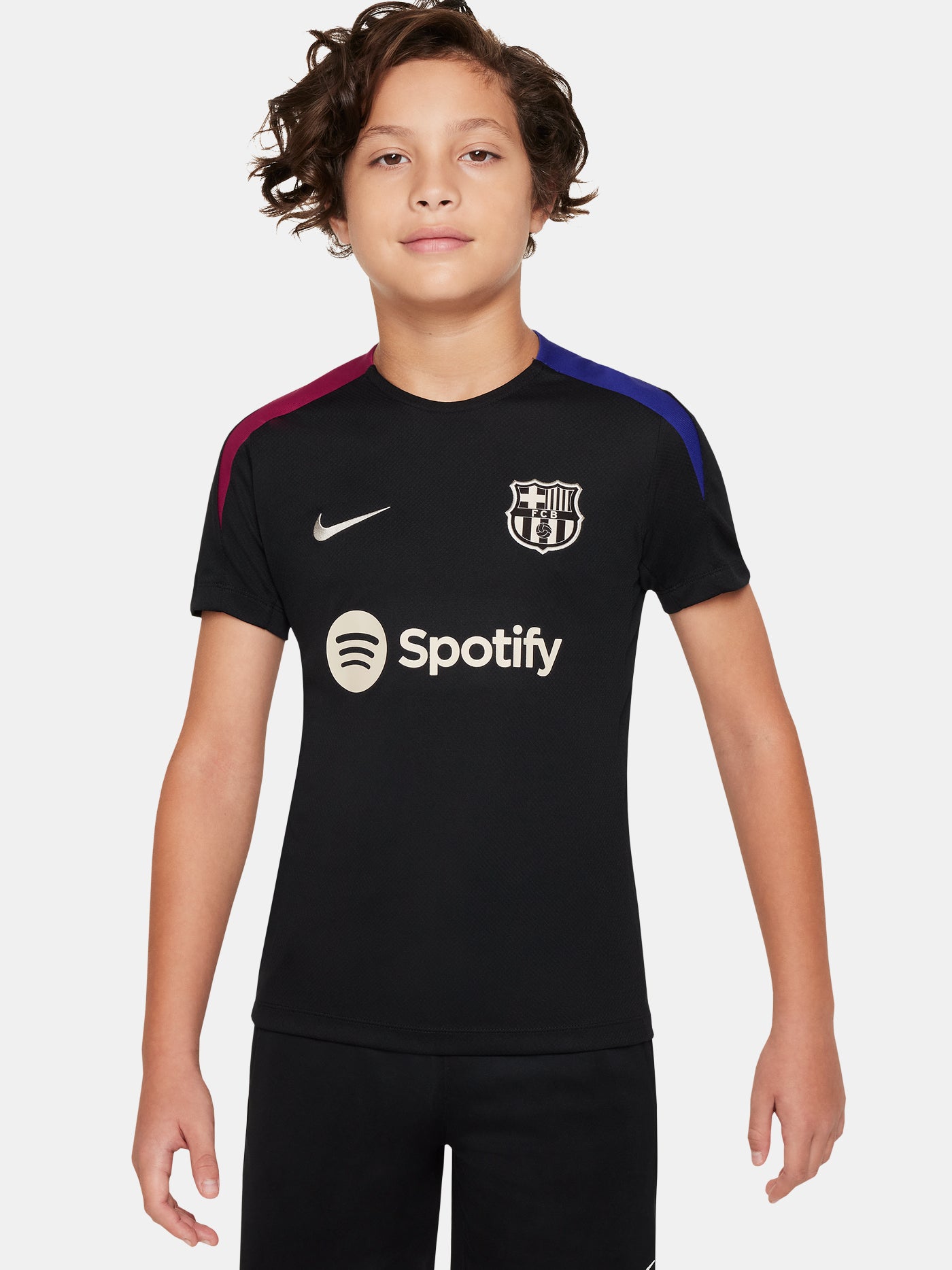 Maillot d'entraînement FC Barcelone 24/25 noir – Junior