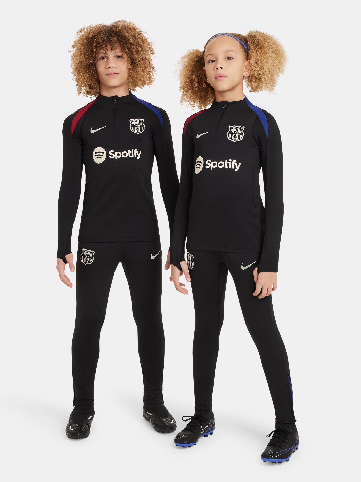  FC Barcelona 24/25 Schwarzes Trainings-T-Shirt – Junior