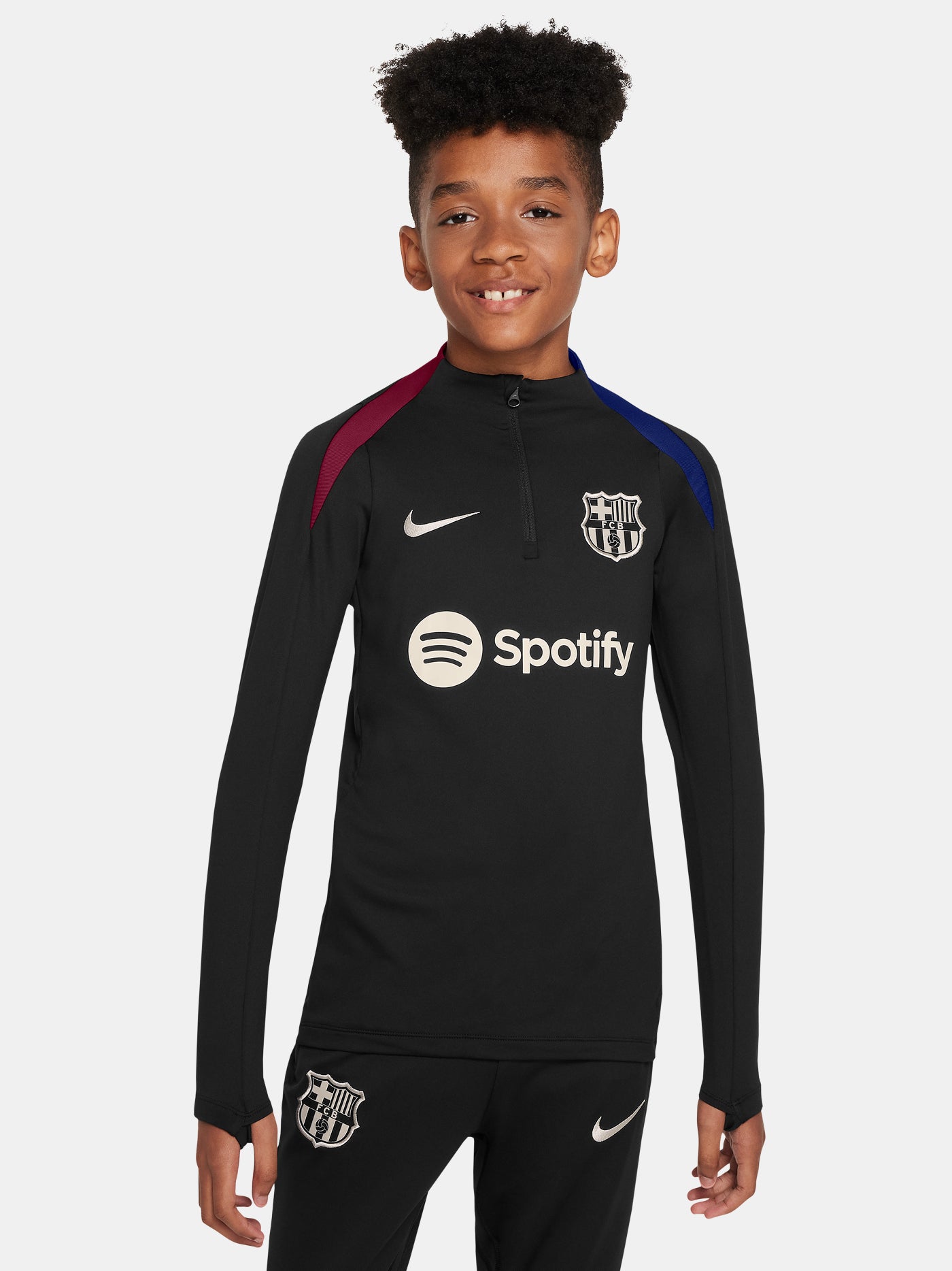  FC Barcelona 24/25 Schwarzes Trainings-T-Shirt – Junior