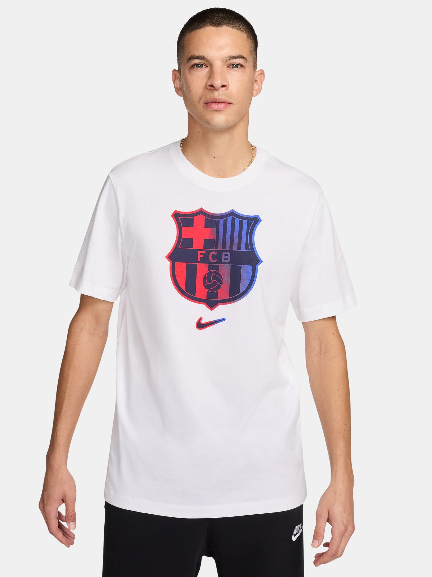 T-Shirt Nike Barça Wappen weiß