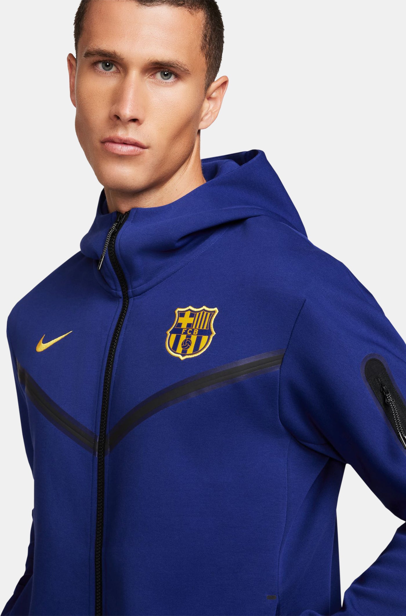 Blaue Tech-Jacke von Barça Nike