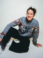 Sweat de Noël gris FC Barcelona