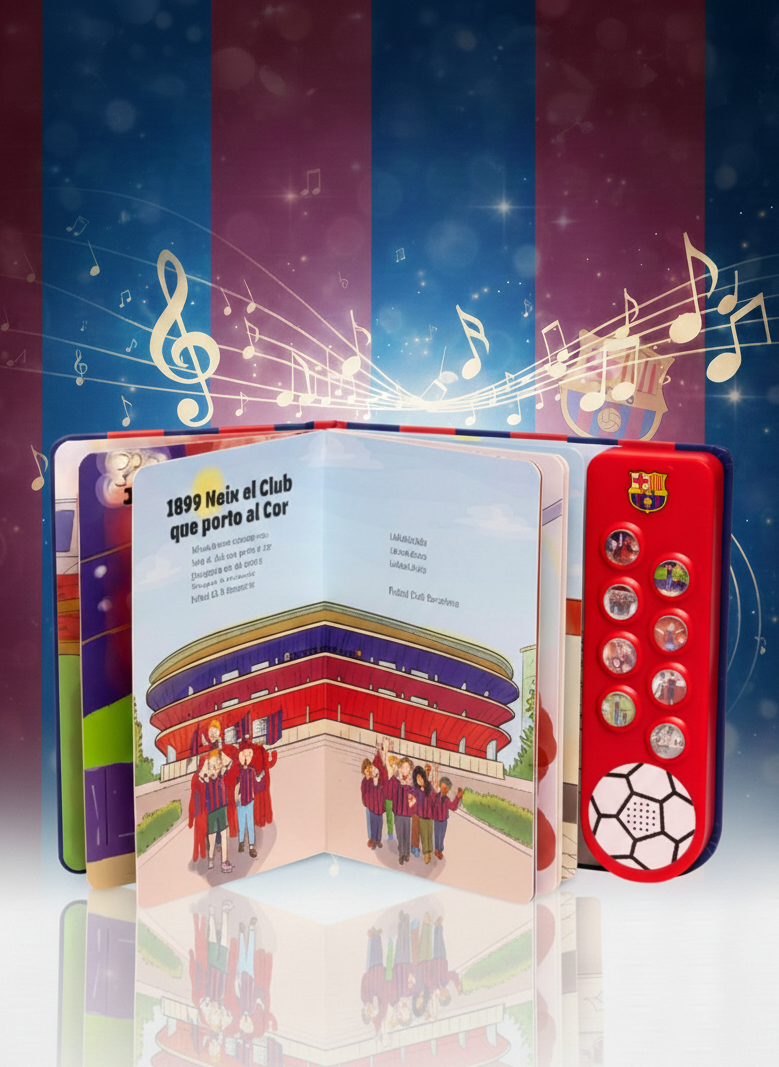 FC Barcelona Fan Chants Sound Book "VAIG NÉIXER PER A ESTIMAR-TE, BARÇA"