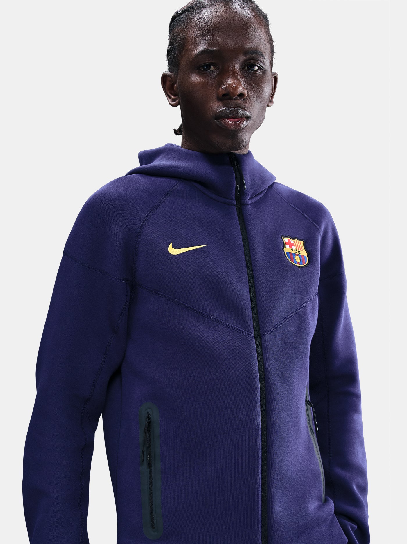Jacket Tech Fleece Barça Nike – Marineblau