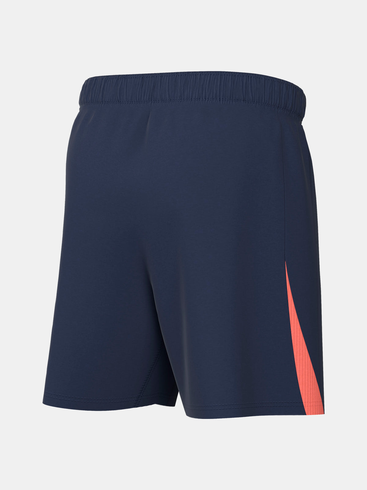FC Barcelona navy blue training shorts with coral Nike logo and club crest