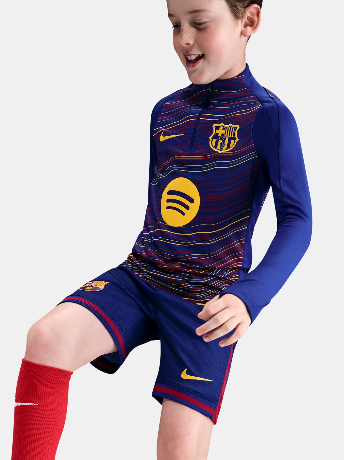 Sudadera de calentamiento FC Barcelona 25/26 - Niño/a