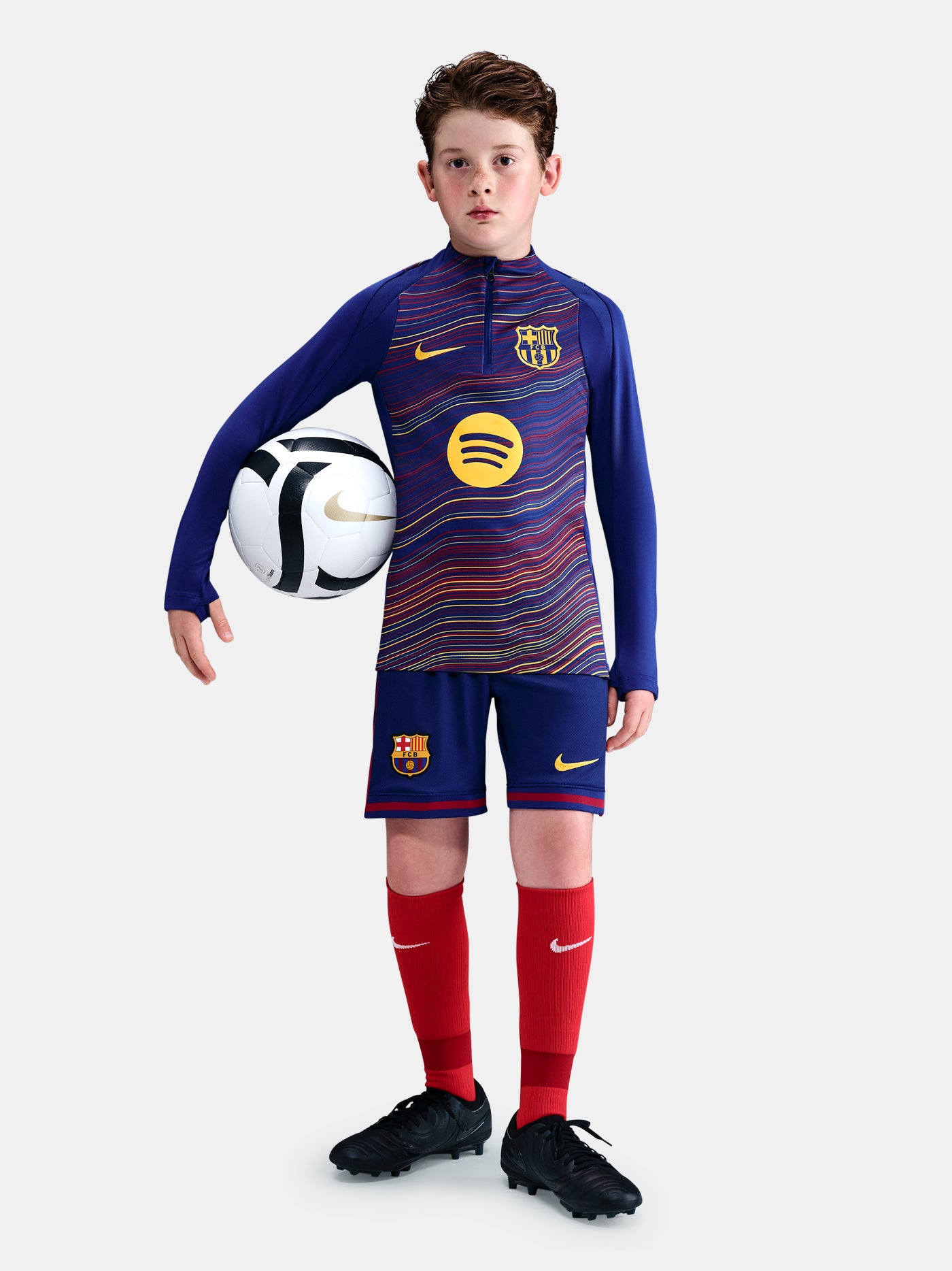 Sudadera de calentamiento FC Barcelona 25/26 - Niño/a
