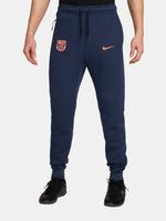 Navy FC Barcelona Nike jogger pants with red crest and Nike swoosh on the front.