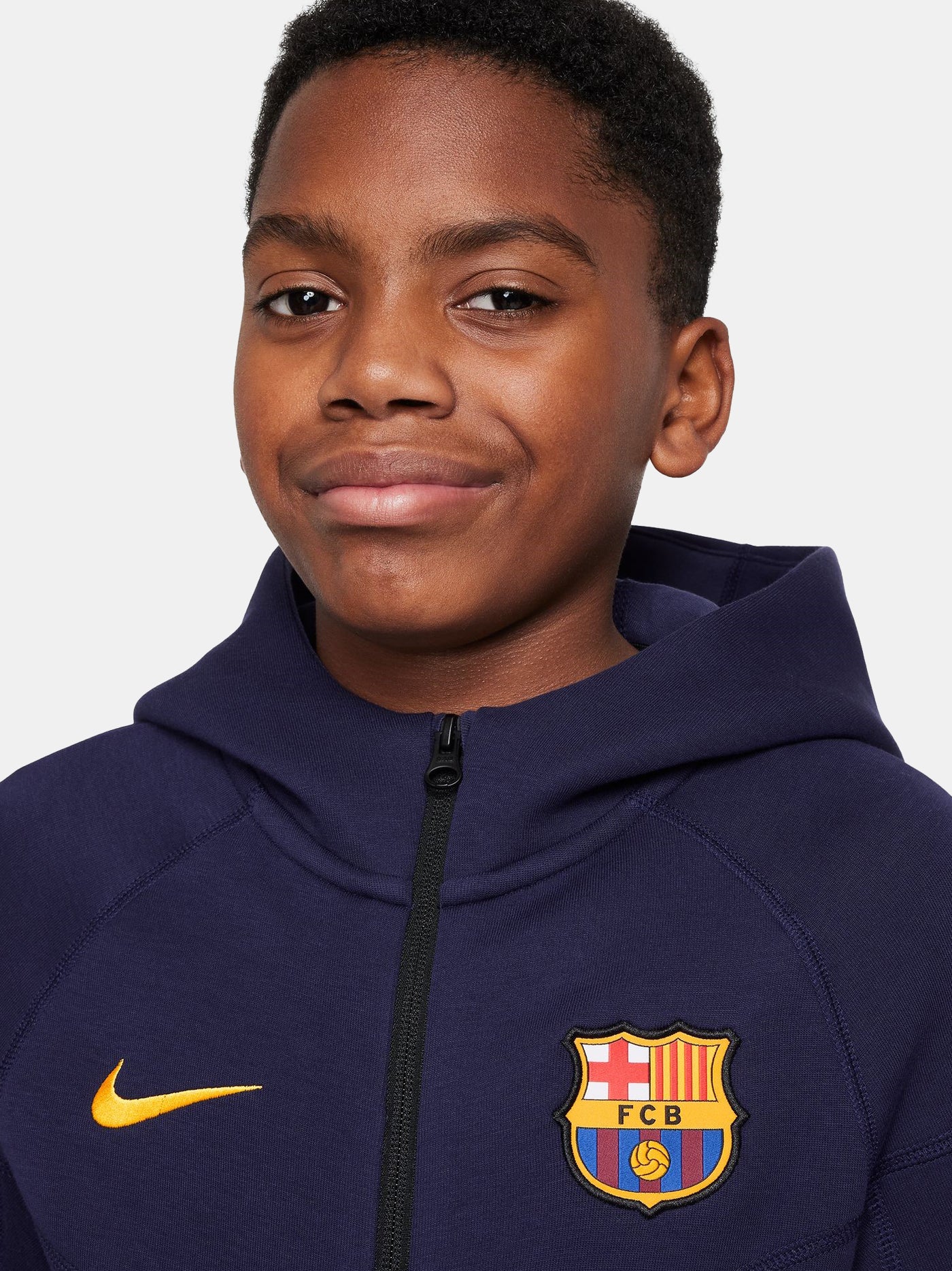Tech Fleece Jacke Barça Nike Marineblau – Junior  