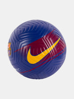 Blue FC Barcelona soccer ball with club crest, Nike logos, and Aerowsculpt technology design