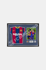 Camiseta edición jugador de la 1ª equipación del FC Barcelona de la temporada 20/21 firmada por Leo Messi y Pedri