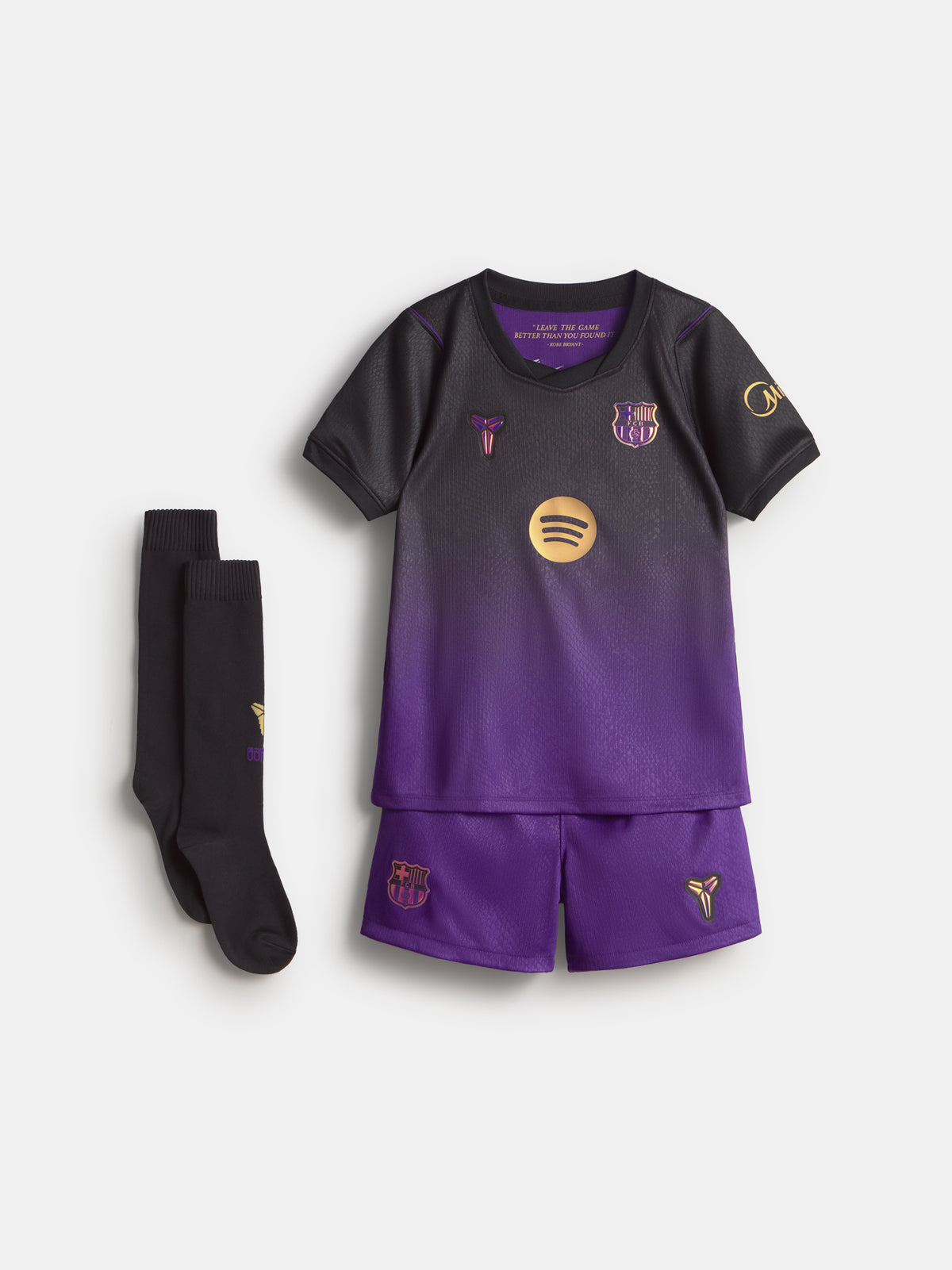 Conjunto de la segunda equipación para niño/a pequeño/a FC Barcelona x Kobe Bryant 26/27