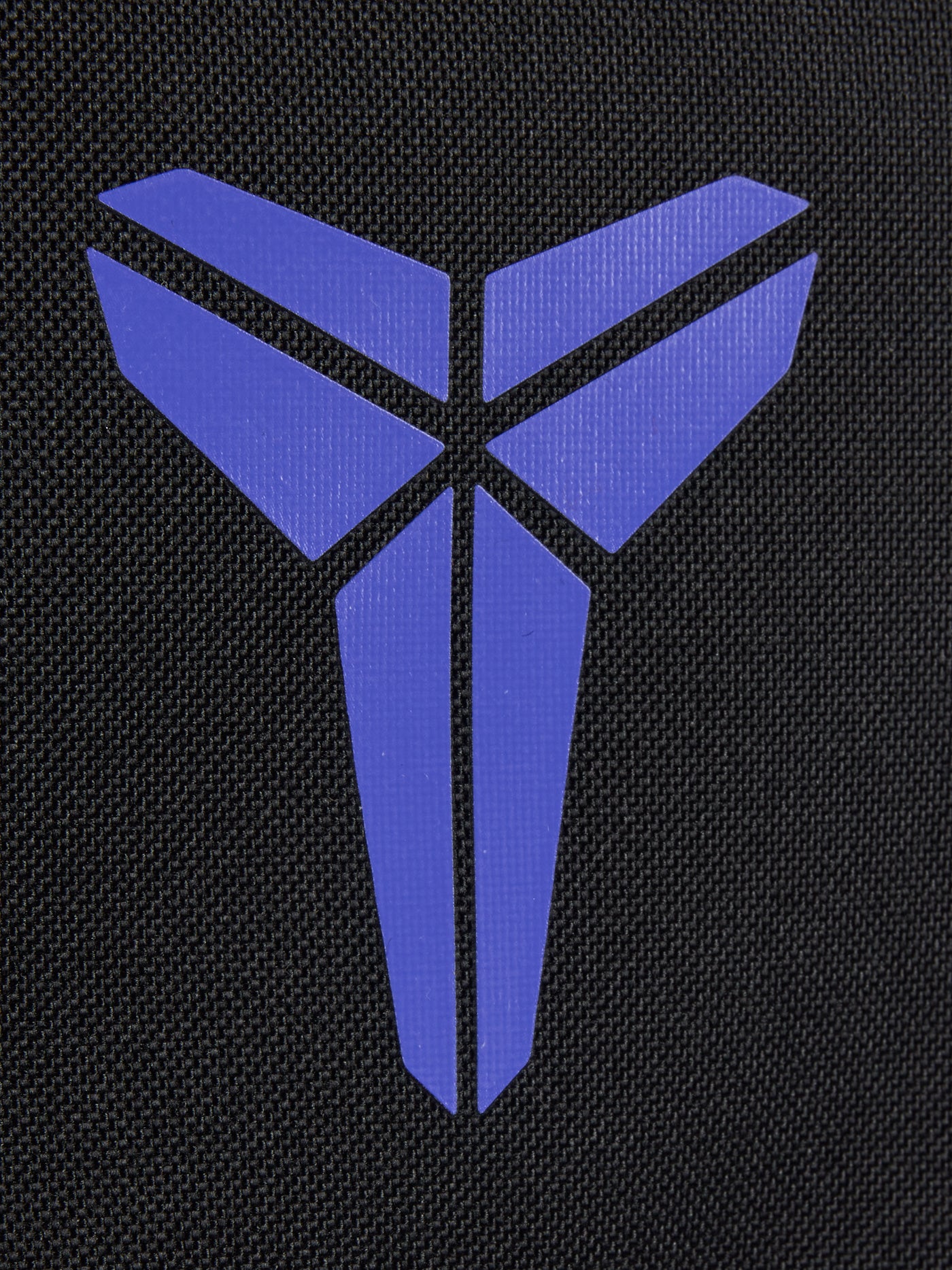 Black FC Barcelona Nike backpack featuring the Kobe Bryant logo in blue on the upper front and the Barça crest with Nike swoosh in blue on the lower pocket.