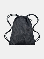 Black FC Barcelona drawstring bag featuring Kobe Bryant’s logo in purple and the Barça crest with Nike swoosh in the bottom corner