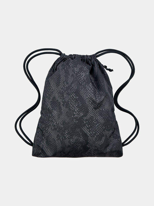 Black FC Barcelona drawstring bag featuring Kobe Bryant’s logo in purple and the Barça crest with Nike swoosh in the bottom corner