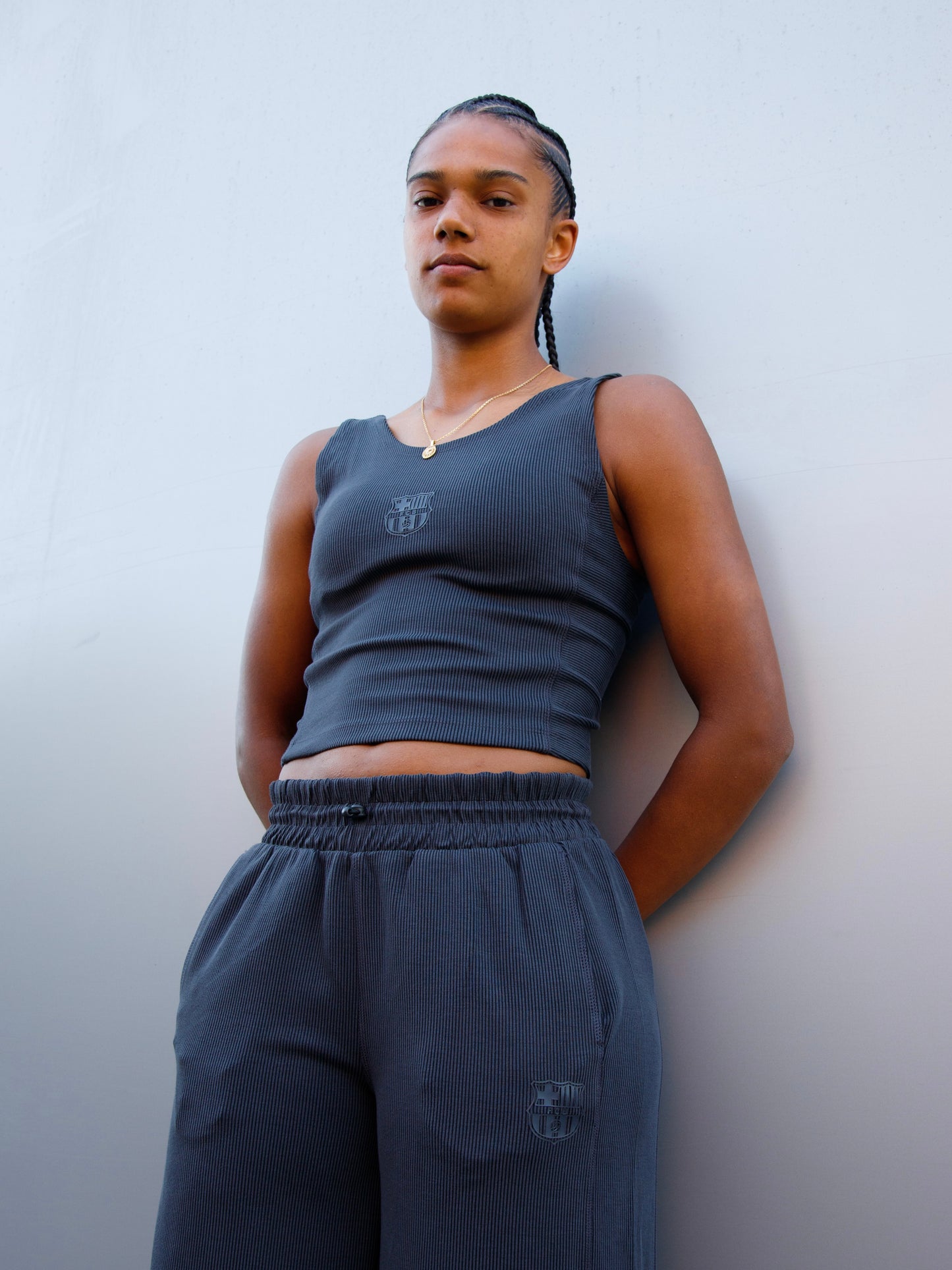 Top Grey Barça Essentials - Mujer