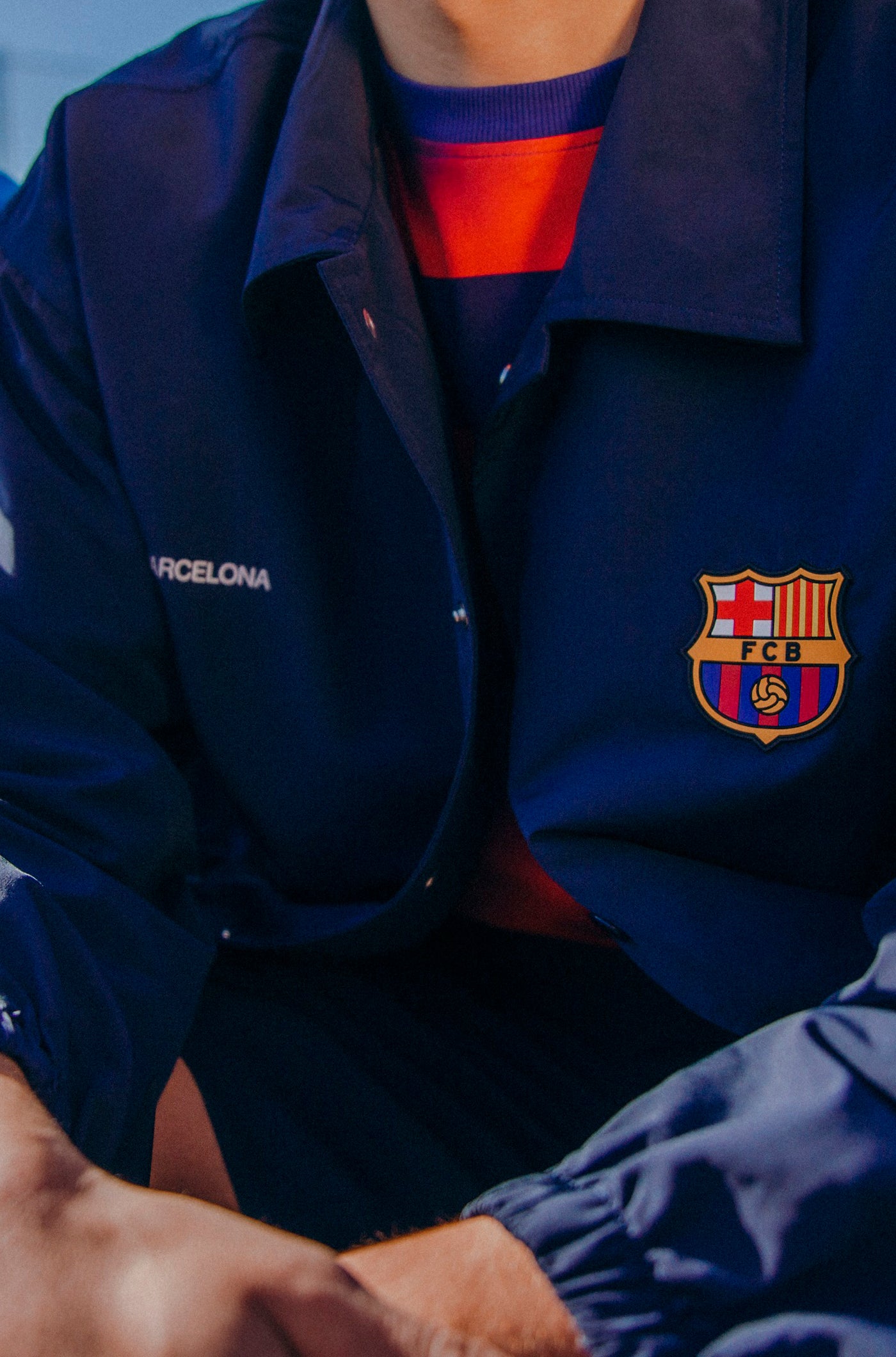 Geknöpfte Jacke des FC Barcelona