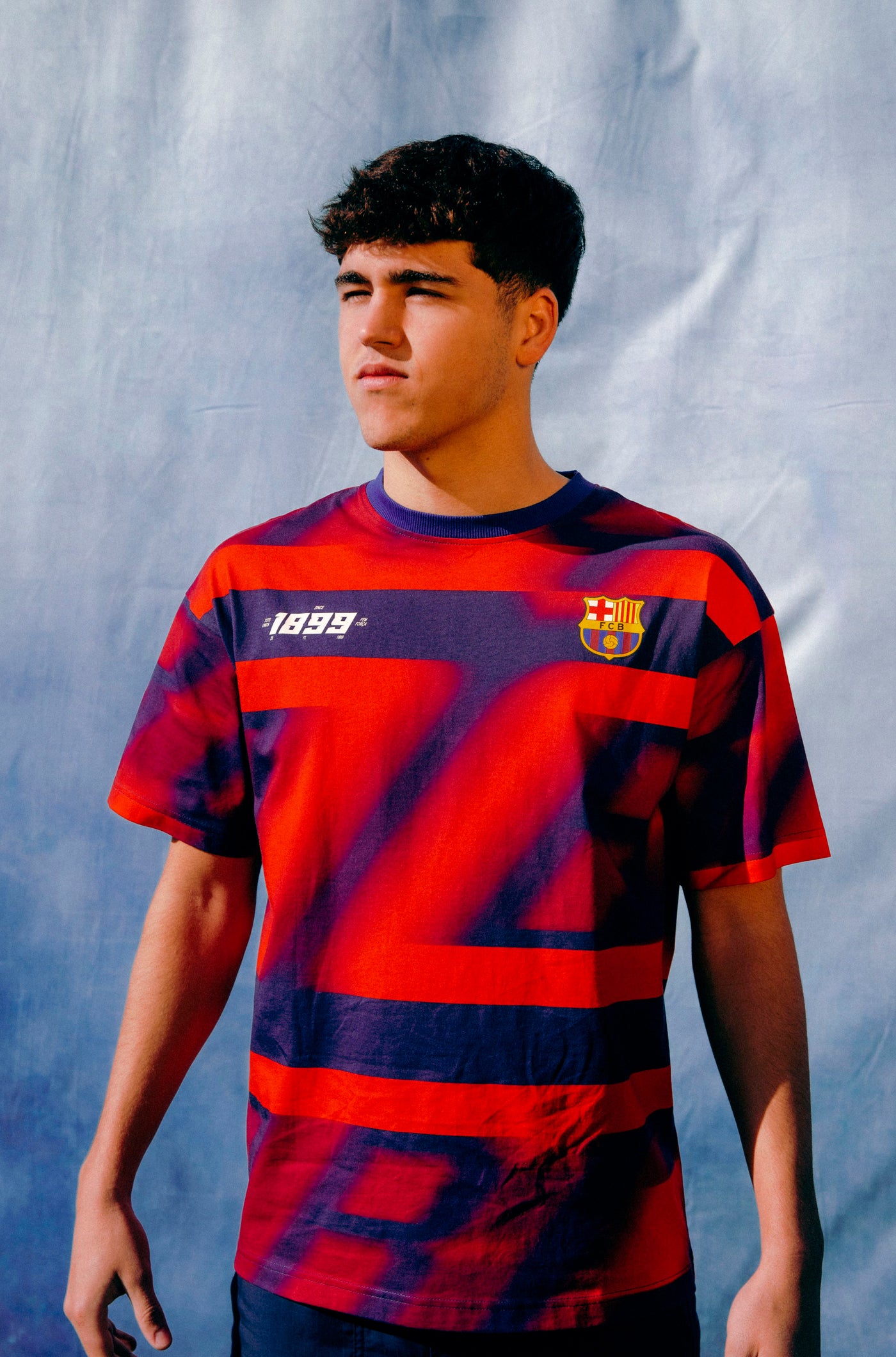 Kurzarm-T-Shirt mit Barça-Aufdruck