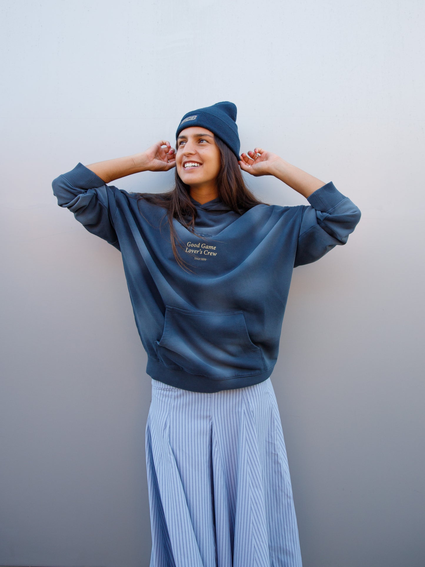 Hoodie Navy Barça Essentials - Women