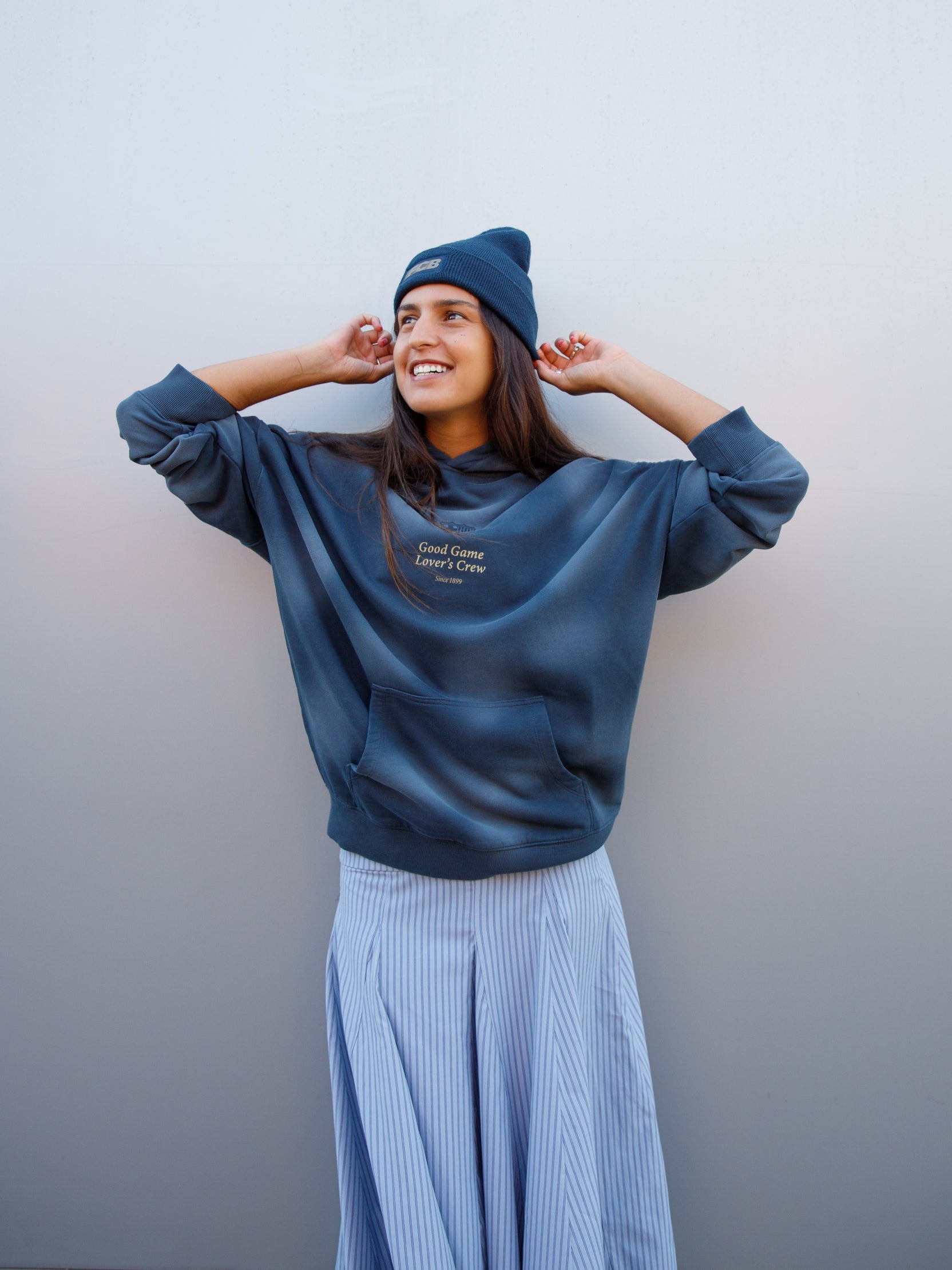 Sweat à Capuche Bleu Marine Barça Essentials - Femme