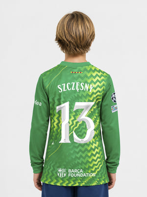 SZCZĘSNY | UCL Junior home goalkeeper jersey 26/27 FC Barcelona