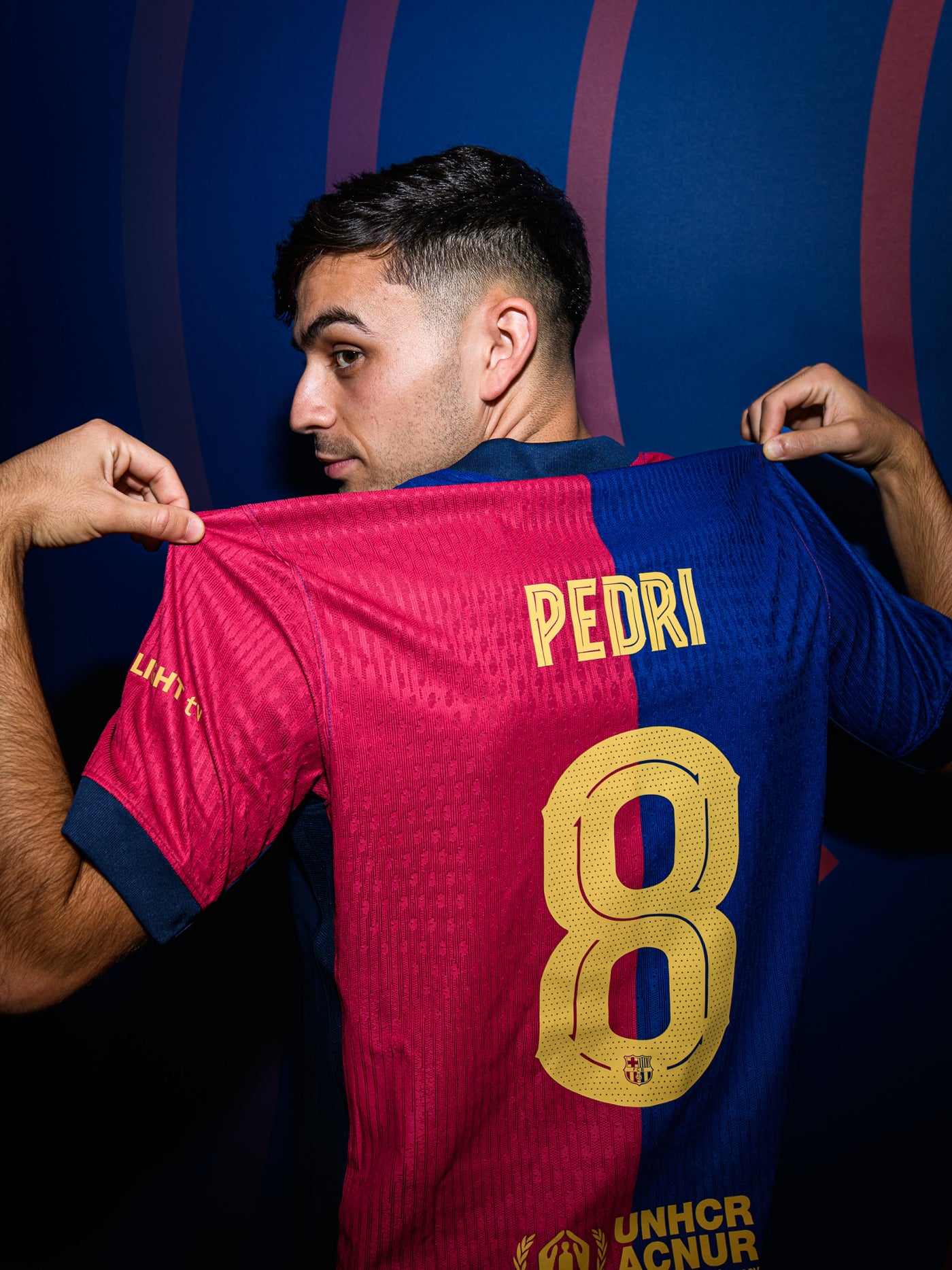 PEDRI | UCL Camiseta hombre primera equipación  24/25 FC Barcelona - Dri-Fit ADV