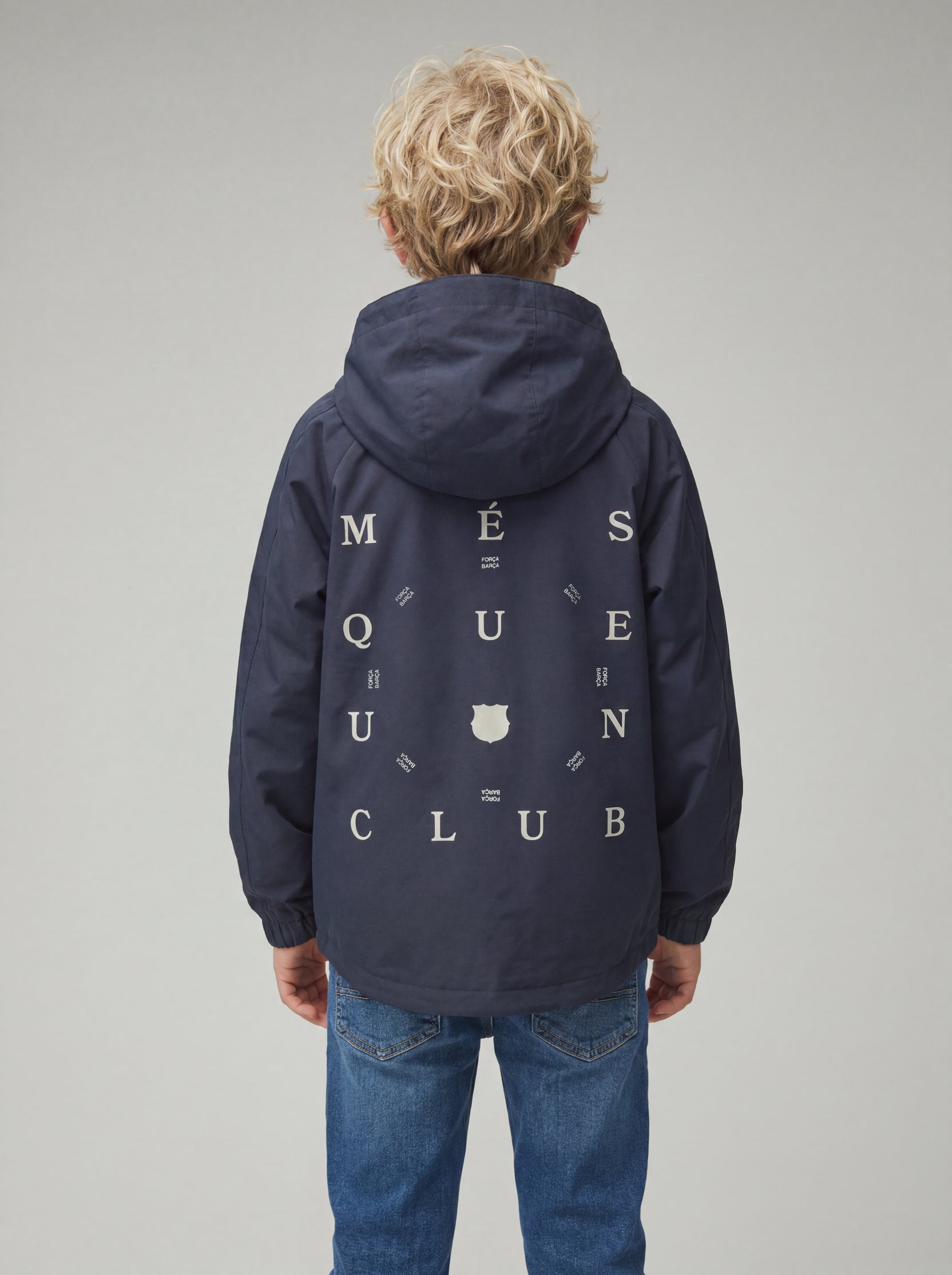 Chaqueta Ligera de Niño/a Azul Marino Core Barça