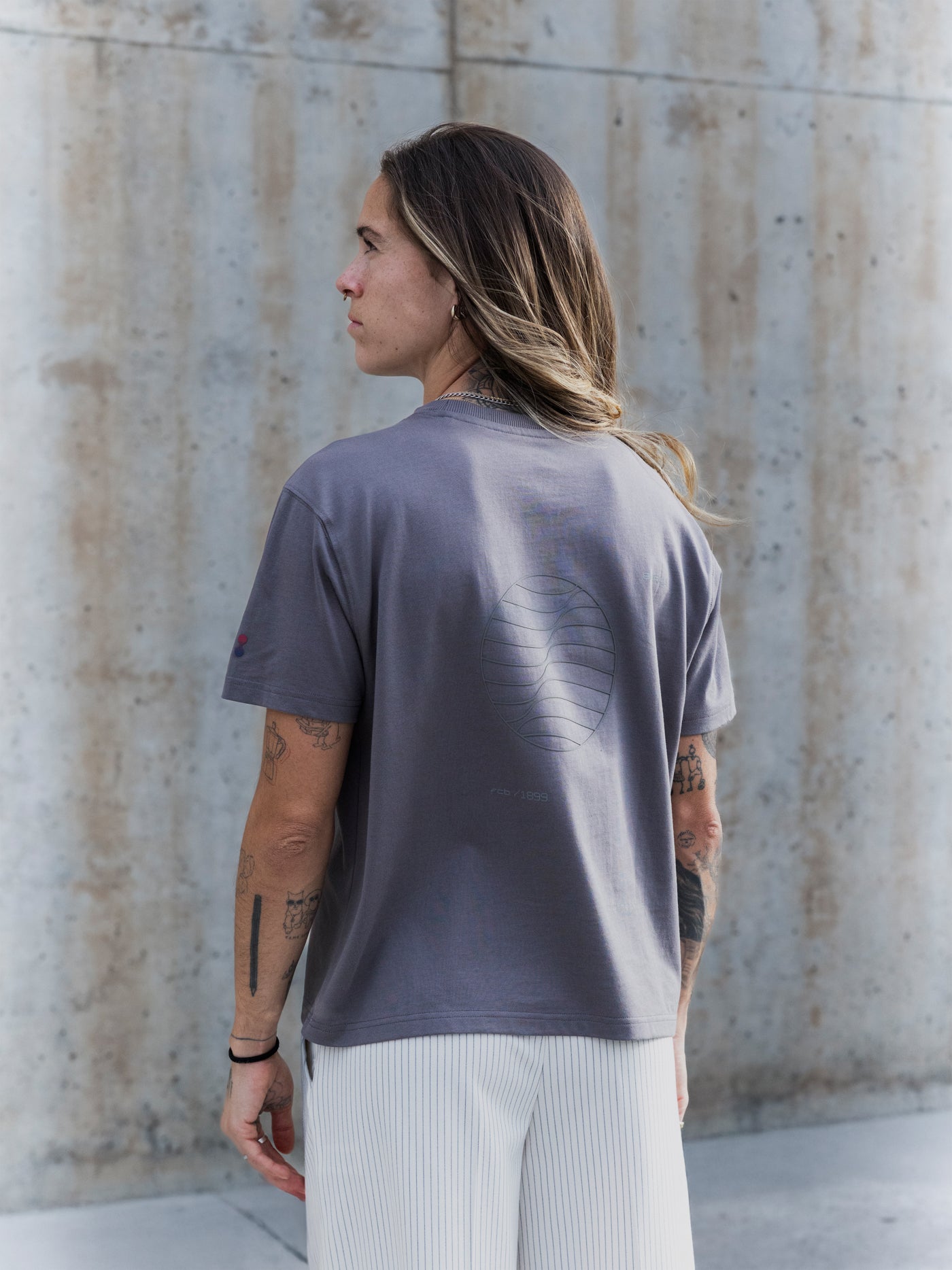 T-shirt Grey Barça Organic Goals - Women