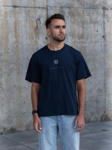 T-shirt bleu marine Barça Organic Goals