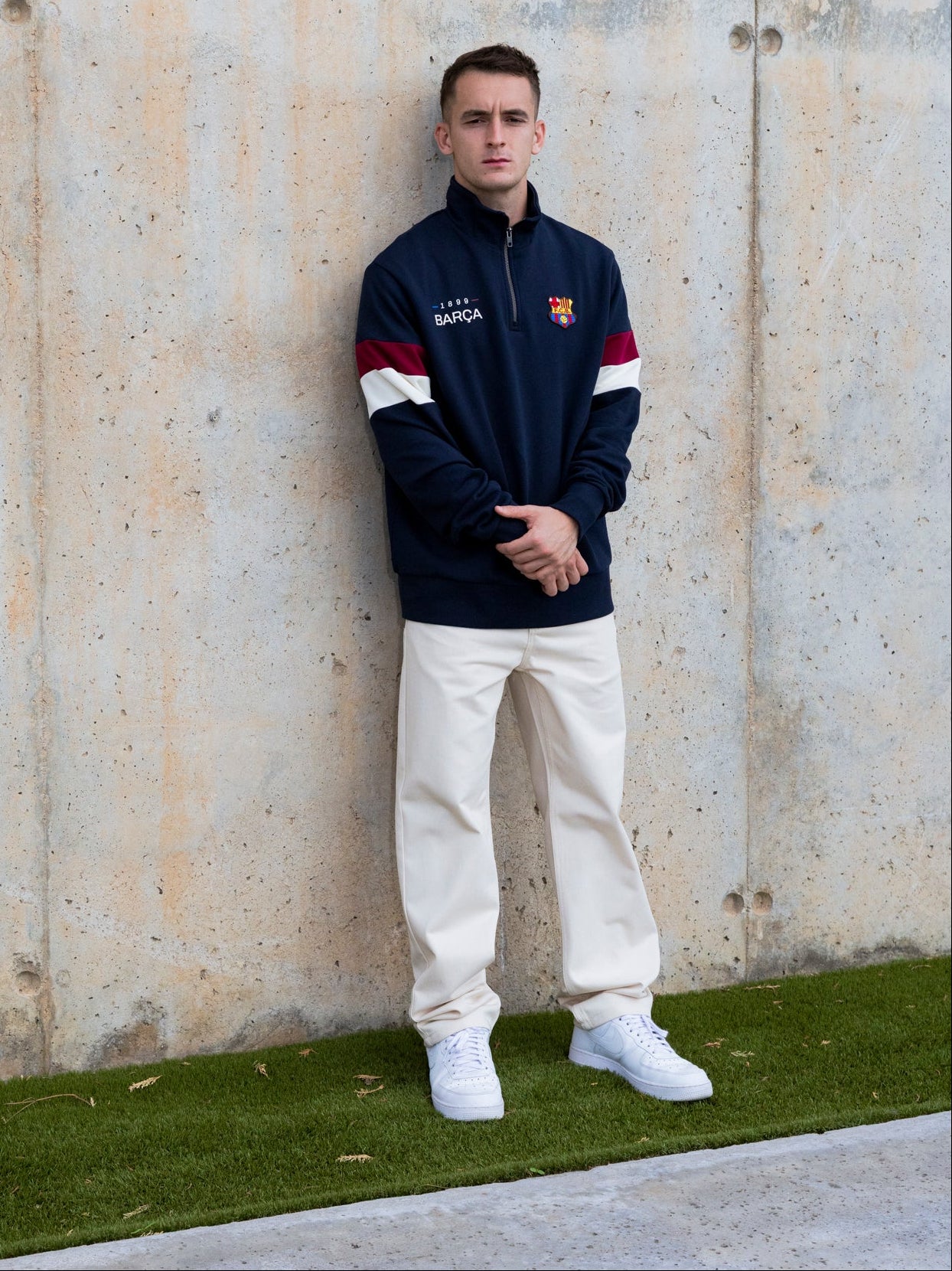 Sweat-shirt Rétro Bleu Marine 1899 – FC Barcelone