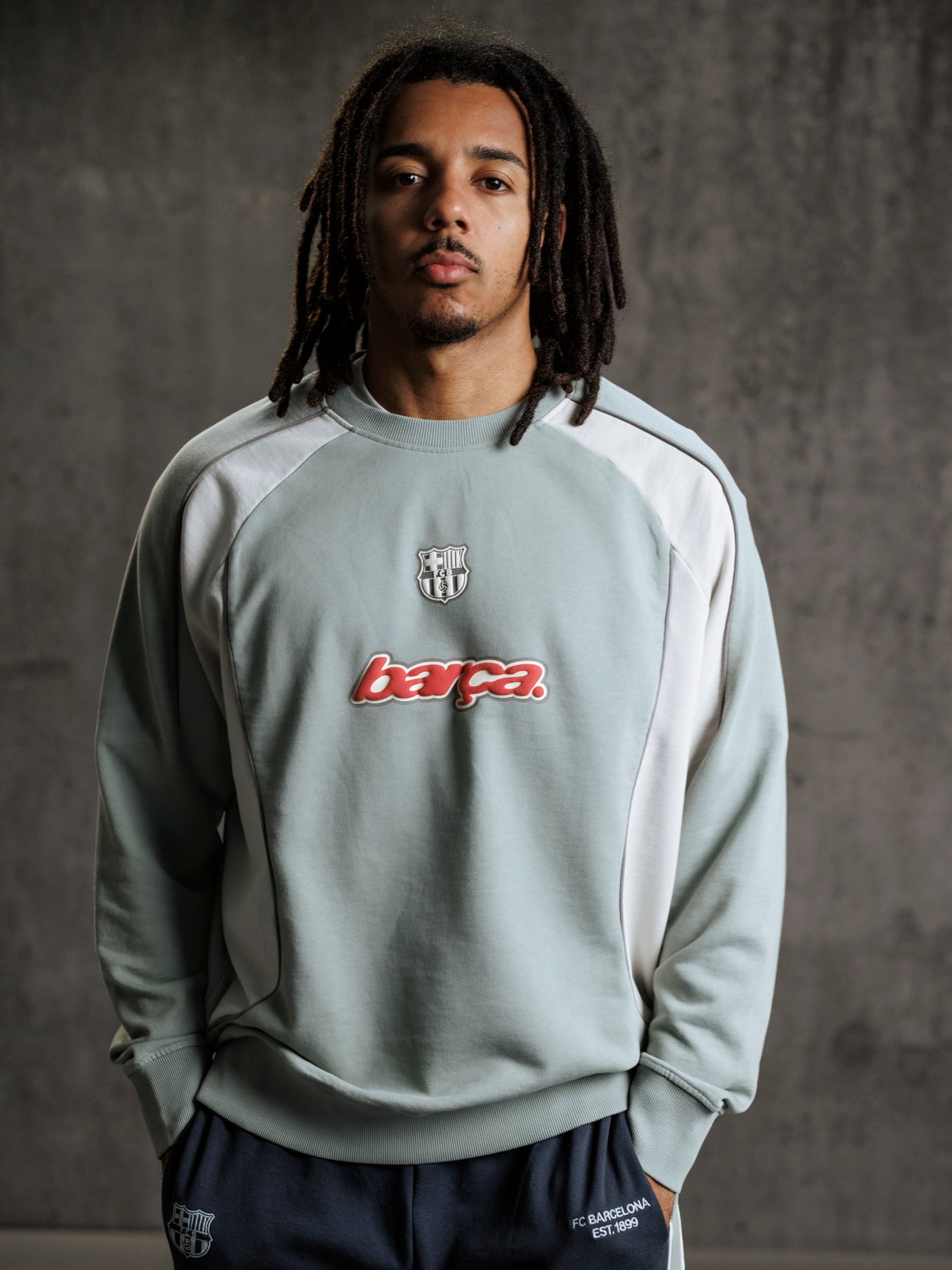Sudadera Azul Aftermatch Barça