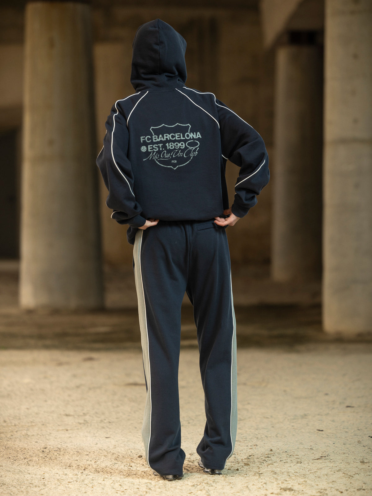 Hoodie Grey Aftermatch Barça