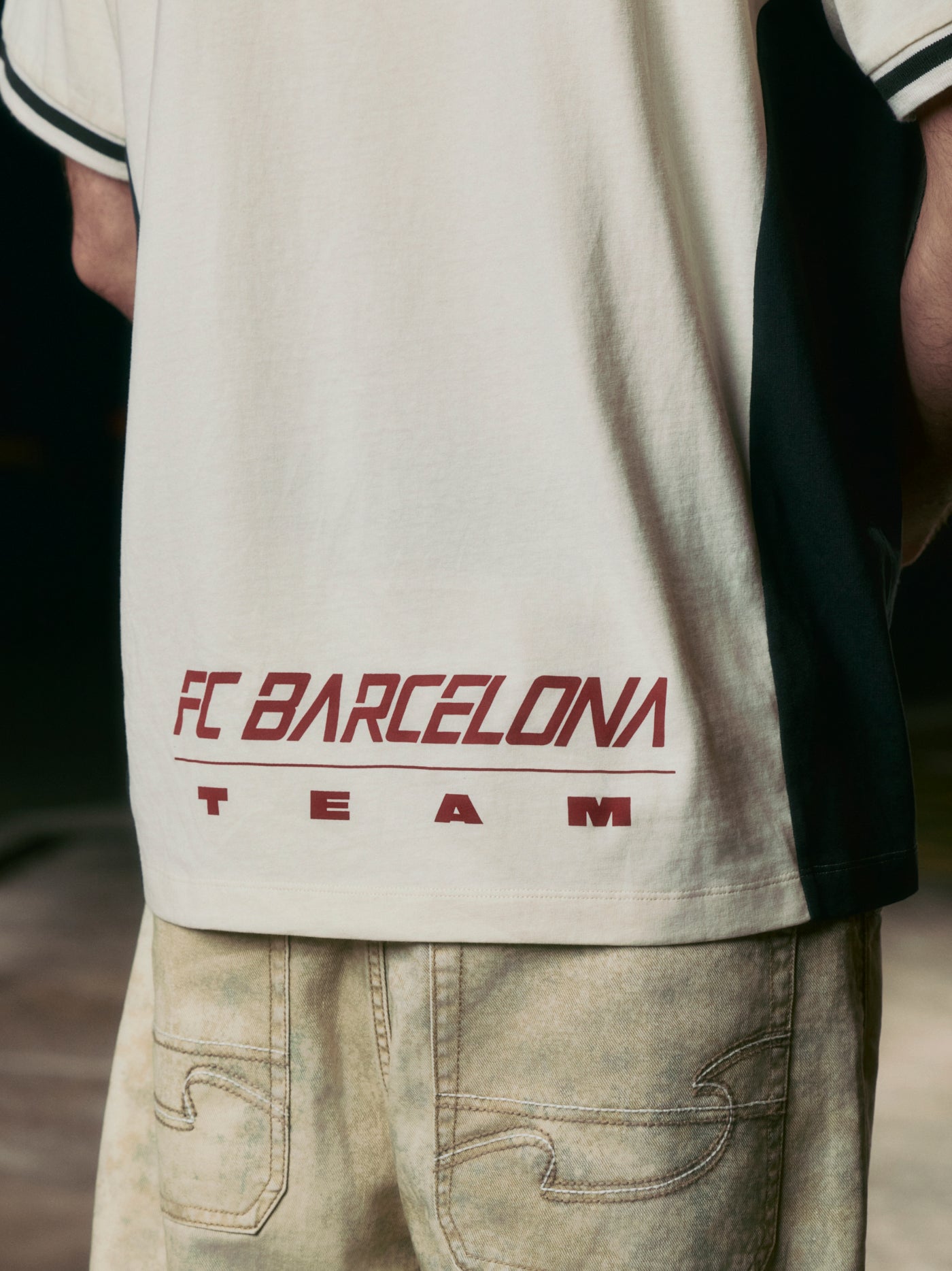 T-shirt Ecru Racing Barça