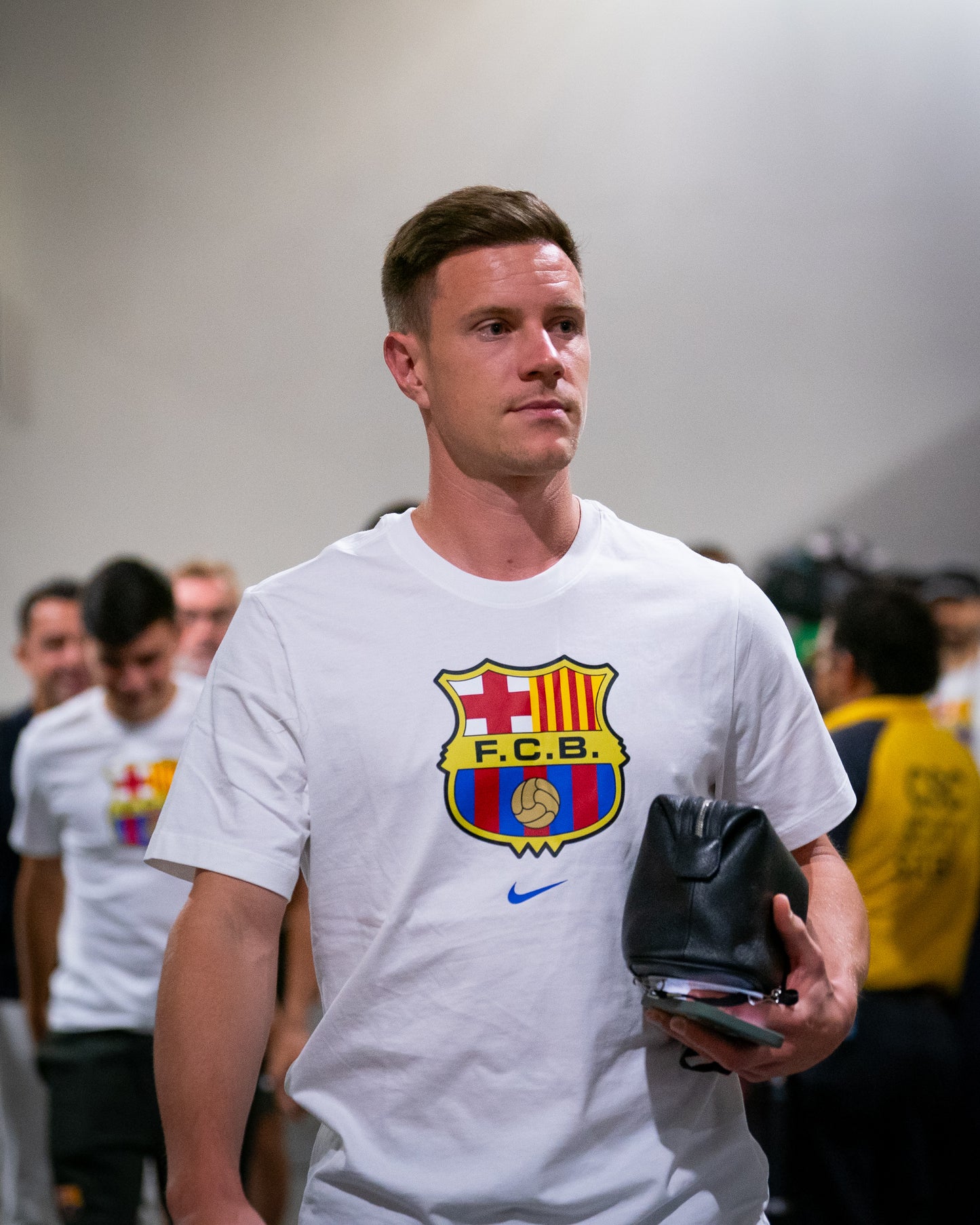 T-shirt blanc écusson Barça Nike