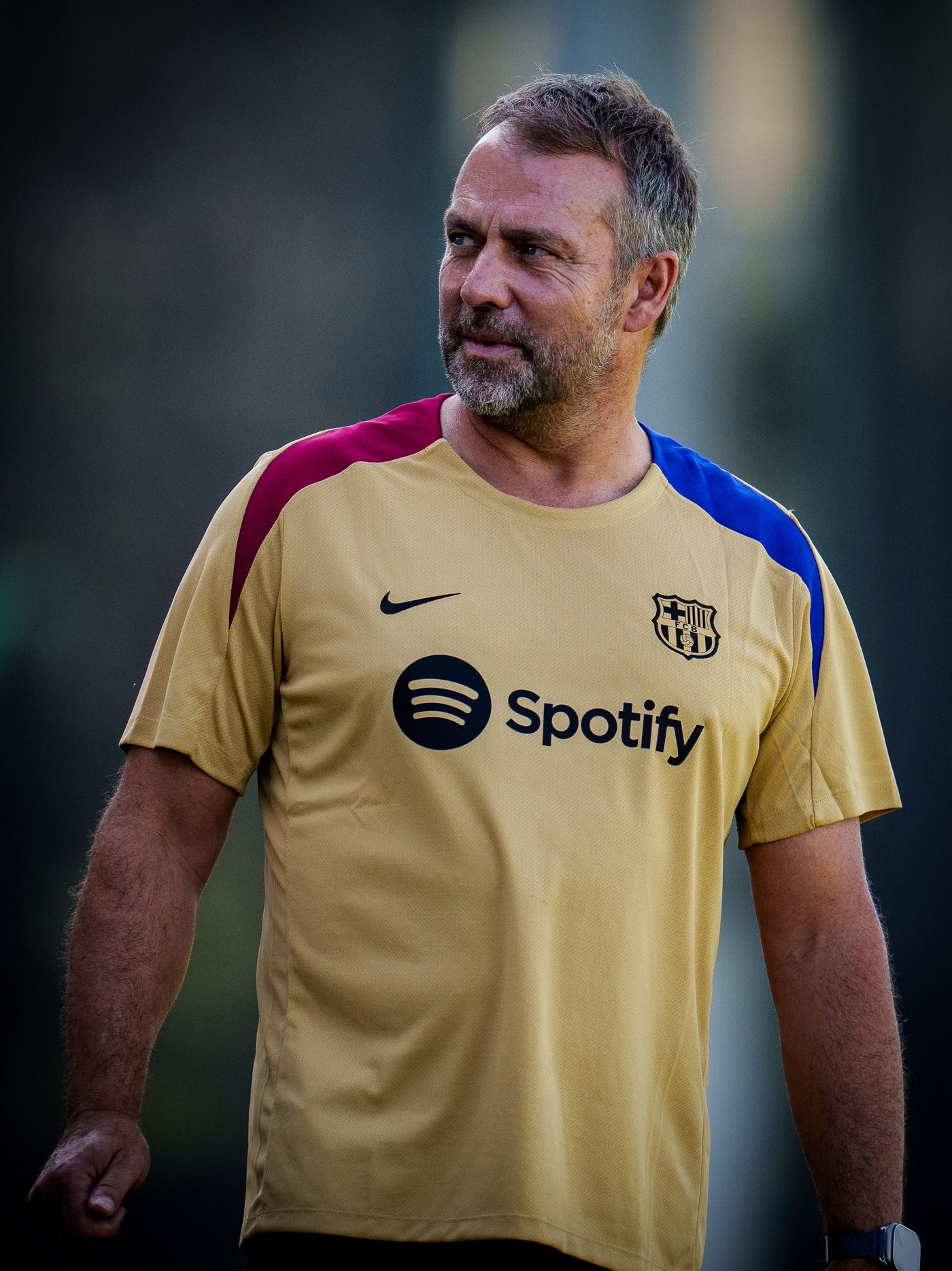 Hansi lick with the training coach jersey 24/25