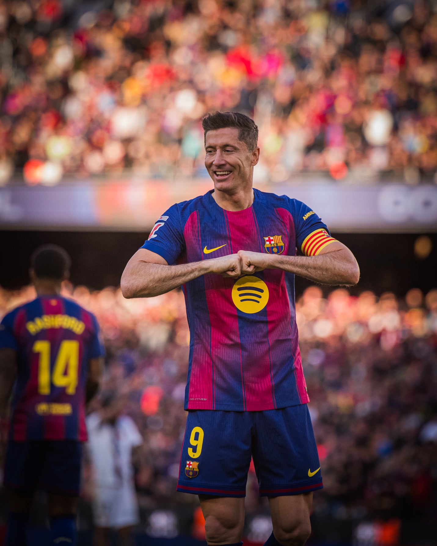 LEWANDOWSKI | La Liga Camiseta hombre primera equipación 25/26 FC Barcelona - Edición Jugador