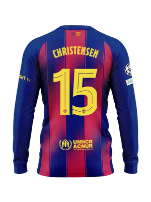 CHRISTENSEN | UCL Men's home jersey 25/26 FC Barcelona Long-sleeve Long-sleeve