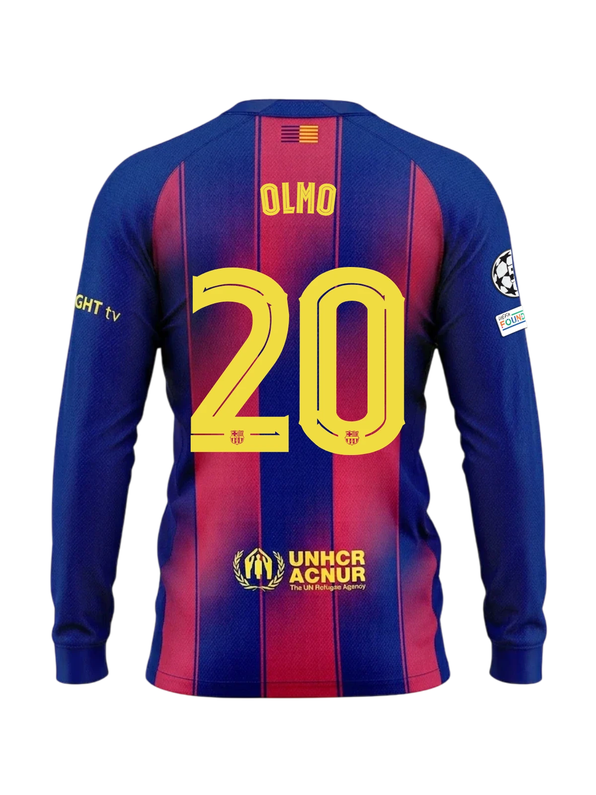 OLMO | UCL Camiseta hombre primera equipación 25/26 FC Barcelona Manga larga