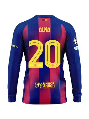 OLMO | UCL Men's home jersey 25/26 FC Barcelona Long-sleeve Long-sleeve