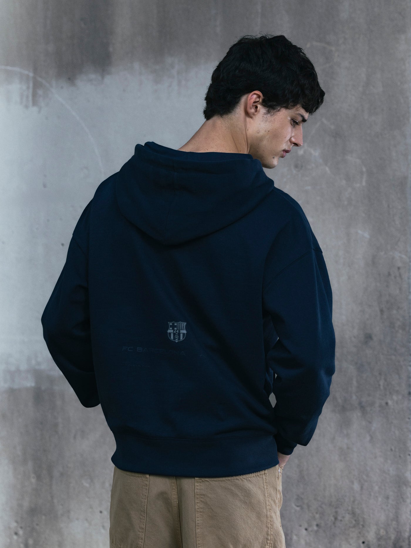 Sweat zippé bleu marine Barça Organic Goals