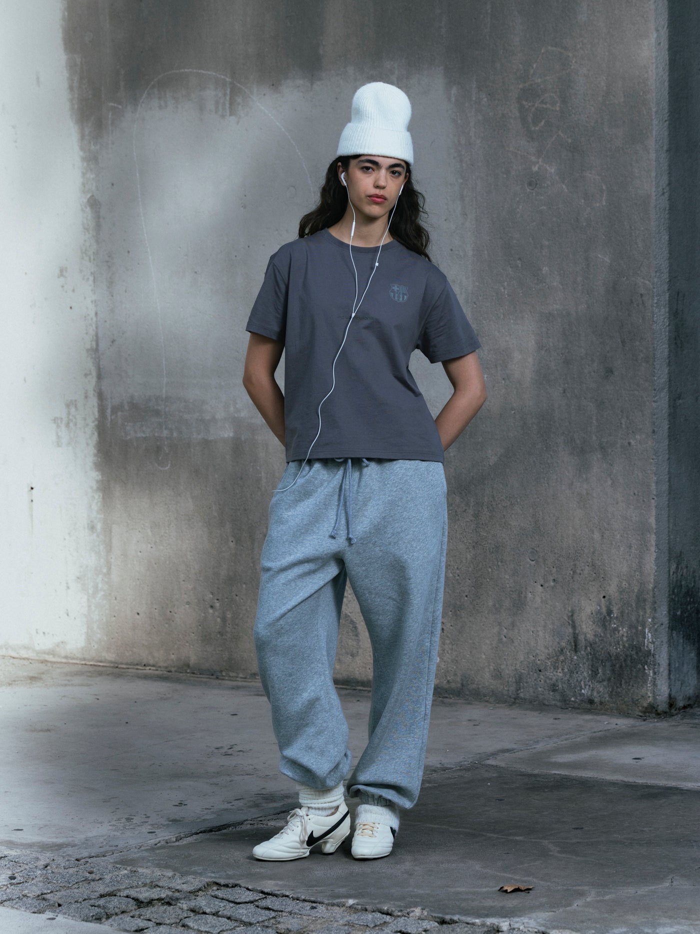 T-shirt grise Barça Organic Goals - Femme