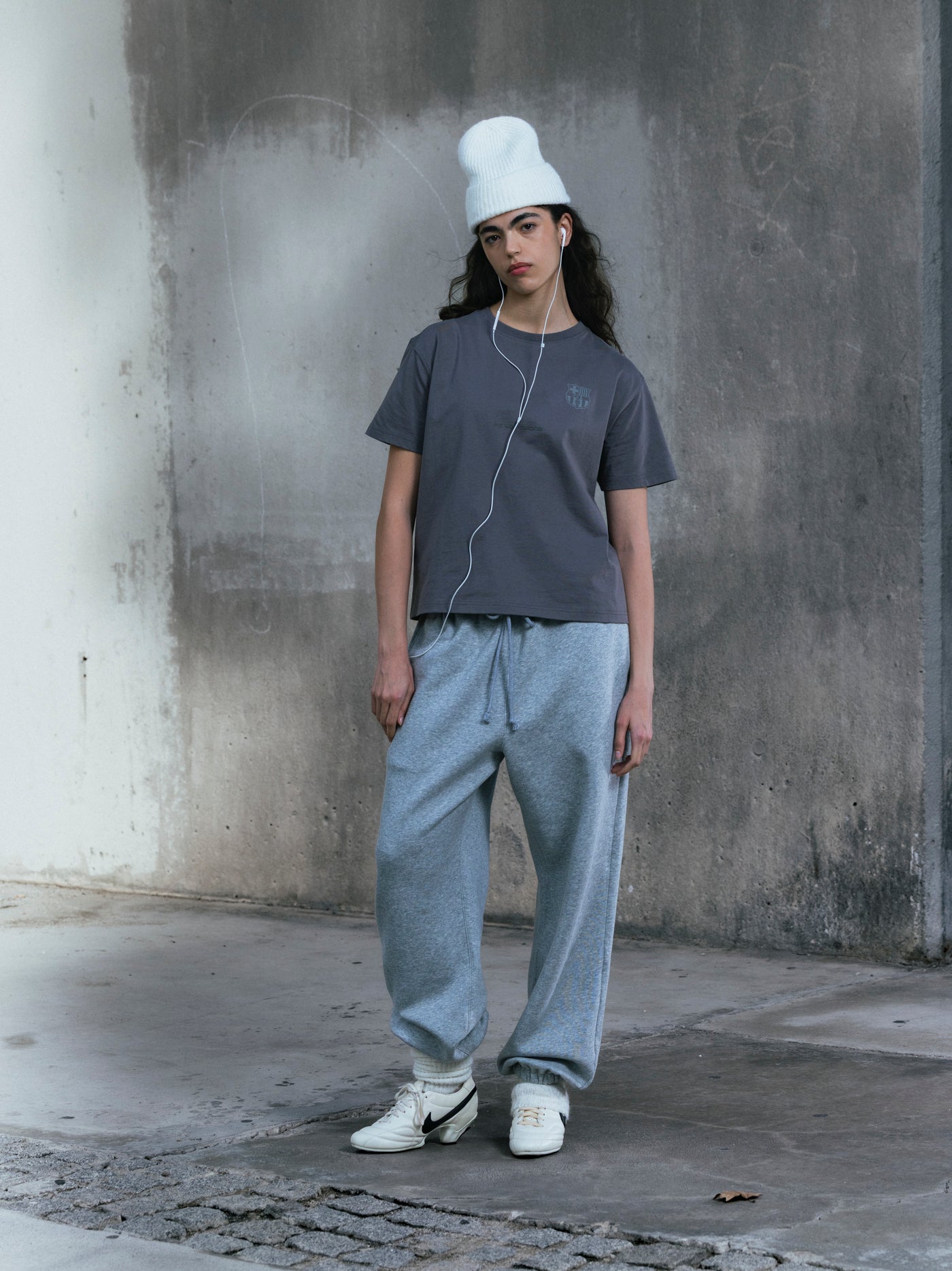 T-shirt grise Barça Organic Goals - Femme