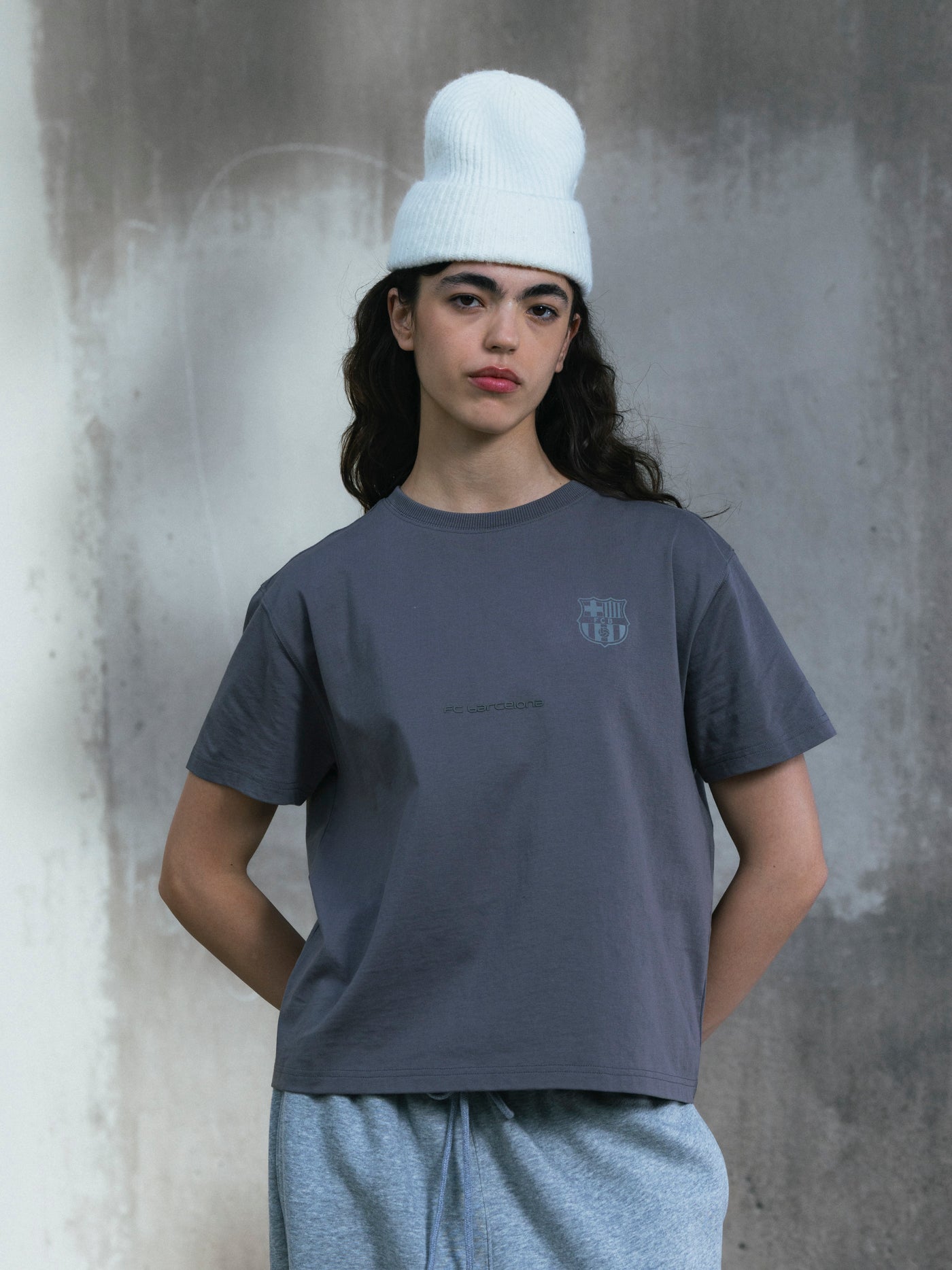 Camiseta gris Barça Organic Goals - Mujer