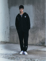 Hoodie Zip Black Organic Goals