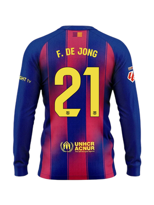 F. DE JONG | La Liga Maillot homme domicile 25/26 FC Barcelona Manches longues