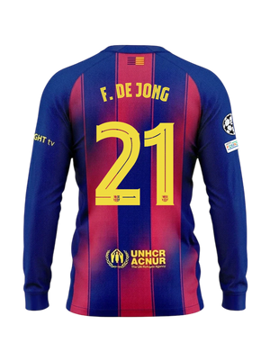 F. DE JONG | UCL Maillot homme domicile 25/26 FC Barcelona Manches longues