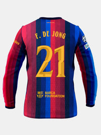 F. DE JONG | UCL Maillot homme domicile 26/27 FC Barcelona - Manches longues