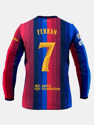 FERRAN | UCL Maillot homme domicile 26/27 FC Barcelona - Manches longues